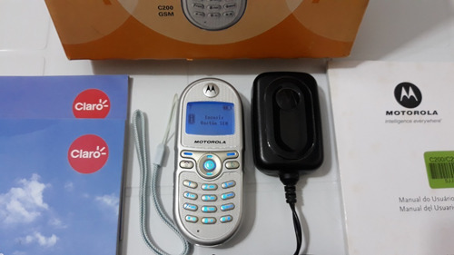Celular Motorola C200 Com Fonte Carregador