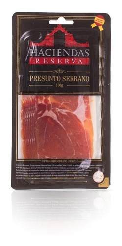 Kit Jamon Serrano Fatiado 100g Com 5 Unidades