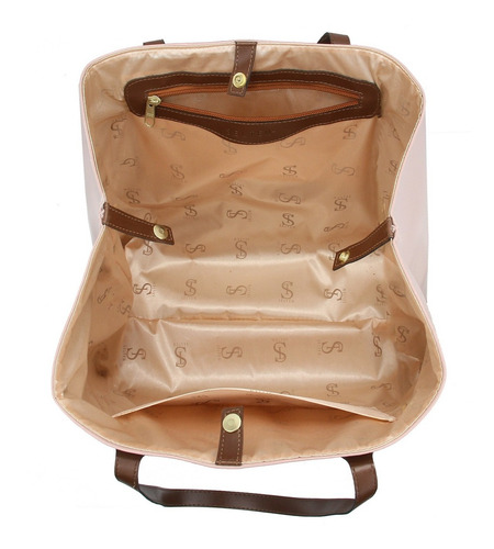 Imagem 4 de 4 de Bolsa Sacola De Lado Grande De Ombro Com Necessaire Feminina