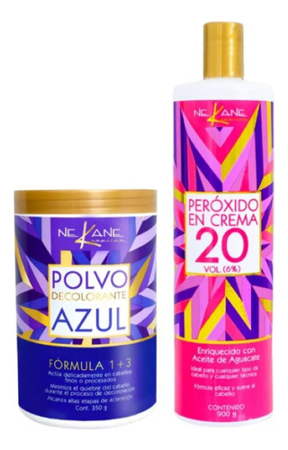Nekane Kit Polvo Decolorante 350g + Peroxido Tono 20 Vol