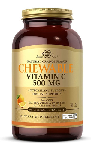 Vitamina C 500mg 90tbs Solgar - Unidad a $1621