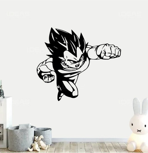 Vinilo Decorativo Vegeta Dragon Ball Sticker De Pared