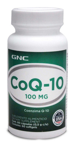 Gnc Vitaminas Coenzima Q-10 100 Mg Cápsulas