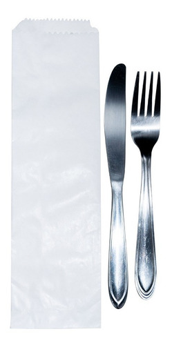 Saquinho Para Talher Branco Saco 8x27 Restaurante C/500 Un