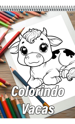 Caderno Com 50 Desenhos Para Colorir Vacas - Tamanho A4 (21x29,7cm) #75