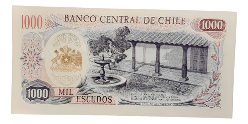Billete Chileno De 1000 Escudos Firmas Matus/trucco Xf Matus / Trucco