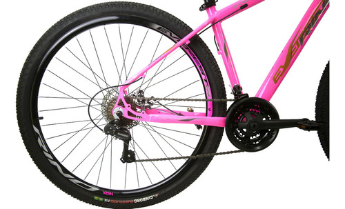 Bike 29 Rino Everest Freio Disk Shimano 24v - Cubo Roletado Cor Rosa