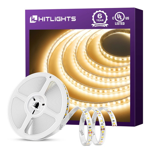 Hitlights - Tiras De Luces Led, Luz Blanca Clida, Certificad