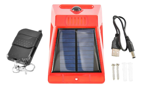 Home-x Alarma Solar Y Flash Con Control Remoto, Impermeable,