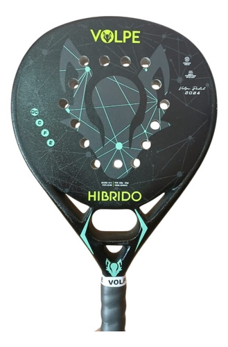 Paleta De Padel Volpe Hibrida Full Carbono 3k Profesional. Agua