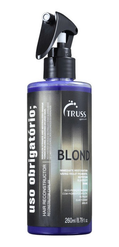 Imagem 1 de 1 de Truss Blond Uso Obrigatorio Tratamento Reconstrutor 260ml