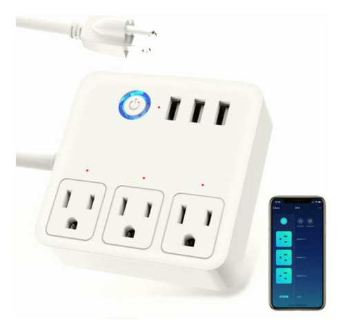 Smart Plug Power Strip, Wifi Surge Protector Work With Alexa