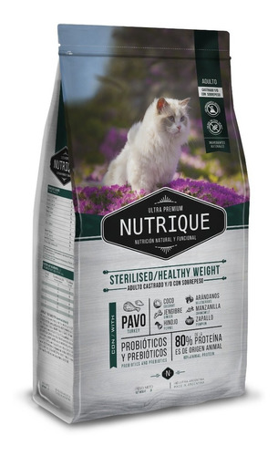Alimento Nutrique Weight Steril Para Gato Adulto 7,5 Kg