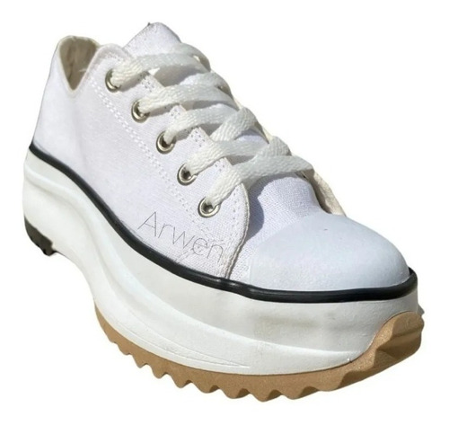 Imagen 5 de 10 de Zapatillas Plataforma Lona Urbanas Venta X Mayor Pack X12 Un