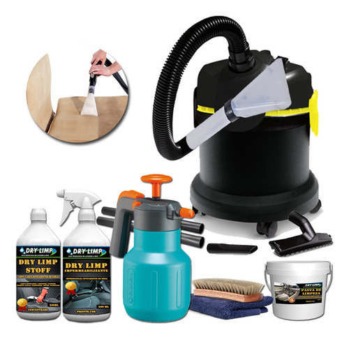 Kit Lavagem E Impermeabilização De Sofa Carro + Aspirador Cor Preto 220v