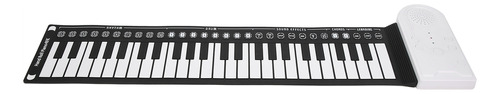 Piano Con Teclado Eléctrico, 49 Teclas, Portátil, Plegable,