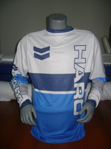 Camisa De Ciclismo Bmx Clásica Diseño Haro En Azul