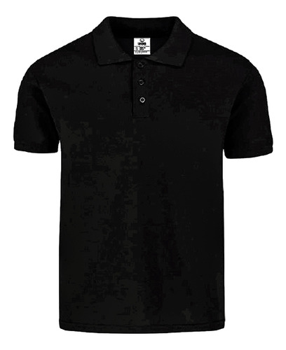 Remera Tipo Polo Negro Labrador Talle M