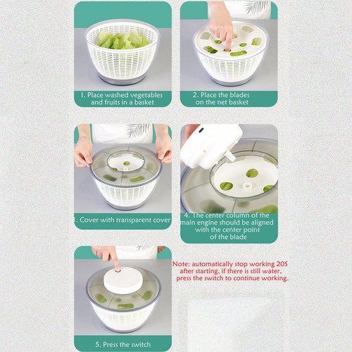 Para Ensaladas, Coladores De Alimentos, Deshidratador De