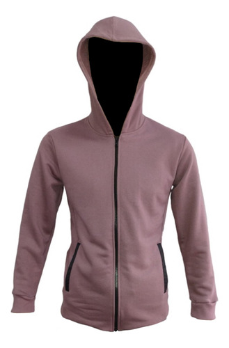 Campera Rustica Relax Con Capucha Rosa Jl