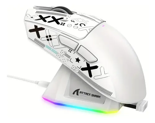 Mouse Gamer Sem Fio Attack Shark X11 Com Dock De Carga