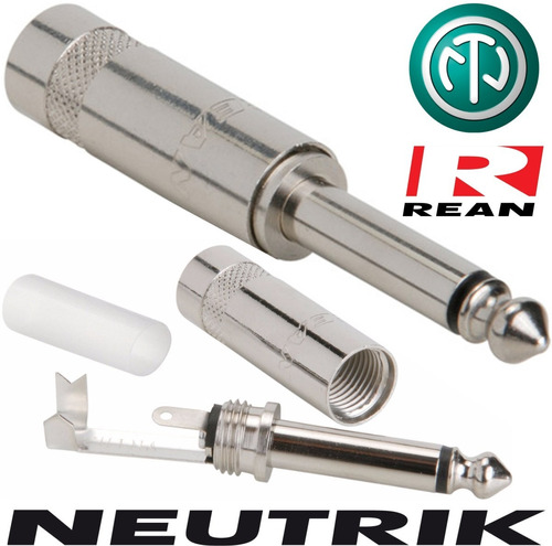 Ficha Neutrik Rean Plug Mono Macho 6.5 Nys201 La Roca