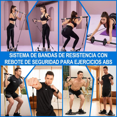 200 Lbs Kit De Pilates Banda De Resistencia Gimnasio Ligas Bandas Elasticas Ejercicio Kit De Ejercicio Ejercicios En Casa Yoga Fitness Con Cuerda Para Saltar