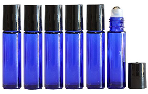 Botellas Enrollables De Vidrio Azul Cobalto Con Rollo De Ace