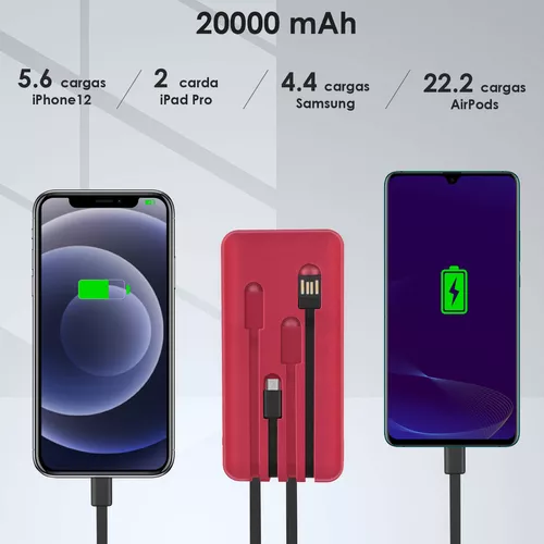 Baterías externas de 20000 mAh para cargar tu móvil varias veces