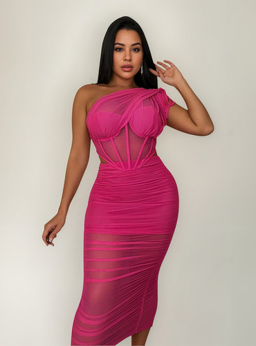 Conjunto De Dos Piezas De Malla Para Ropa De Mujer