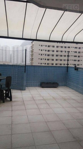 Imagem 19 de 25 de Cobertura Com 3 Dormitórios À Venda, 142 M² Por R$ 585.000,00 - Marapé - Santos/sp - Co0022