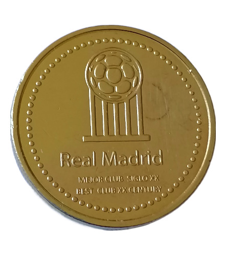 Medalla Real Madrid Fútbol Mejor Club Siglo Xx