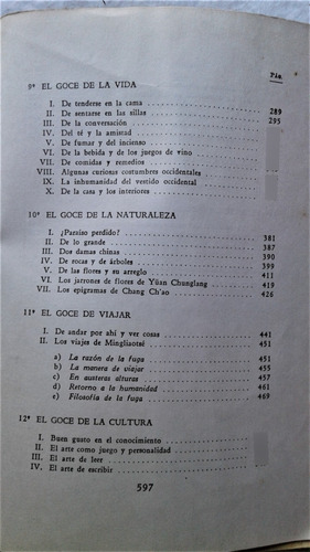 La Importancia De Vivir - Lin Yutang - Susamericana 1945 (Usado)