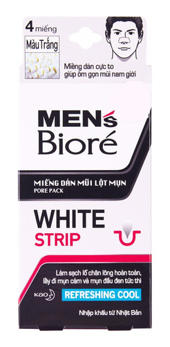 Bioré Men Deep Charcoalpore Limpeza Removedor De Cravos 4un