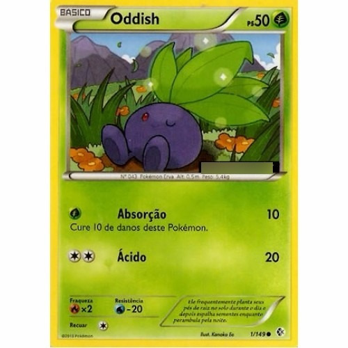 2x Oddish - Pokémon Planta Comum - 1/149 - Pokemon Card Game