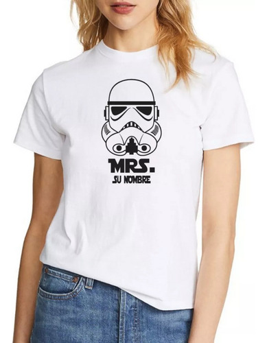 Remera Amor Star Wars Personalizadas Nombre Unisex