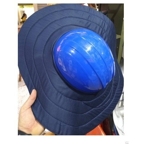 Sombrero Aleron Color Azul Para Casco De Seguridad