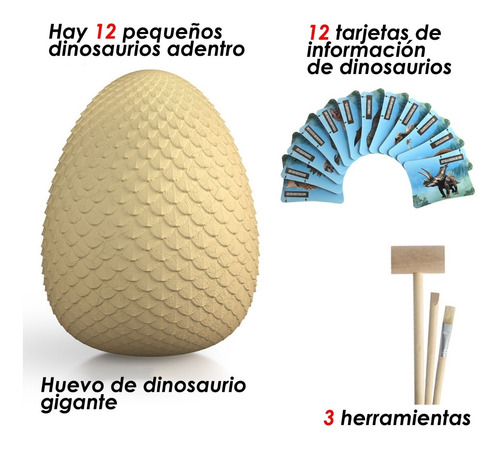 Imagen 6 de 9 de Huevos De Dinosaurio Kit Excavación, Arqueología Juguete