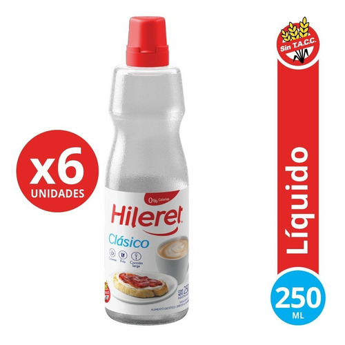 Endulzante Hileret Clásico 250 Ml. Pack X 6