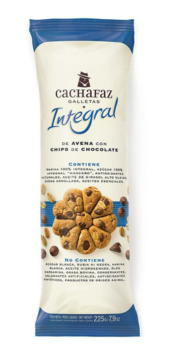 Galletas Integrales De Avena Con Chips De Choc Cachafaz 225g