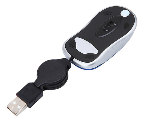 2 Cables Retráctiles Para Ratón Usb Con Cable Tiny Mouse 160