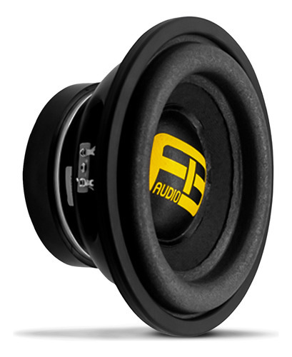 Subwoofer Fb Áudio Fbsw 8  250w Rms 2 Ohms Bobina Simples Cor Preto E Amarelo