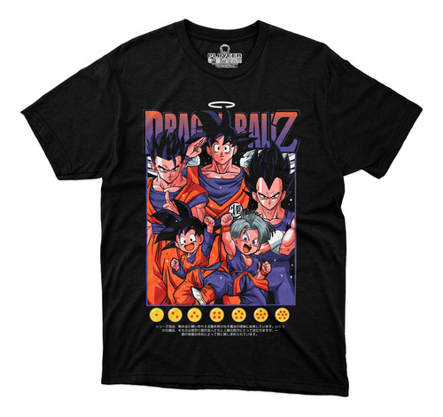 Playera Dragon Ball Saiyajin Legado Z Goku Vegeta Gohan Gote