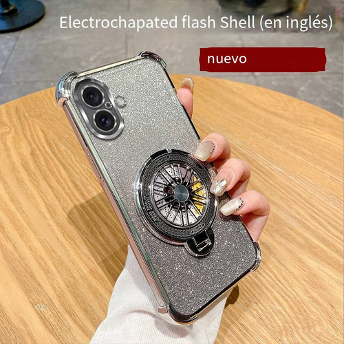 Funda Para Teléfono Xiaomi Poco M6 4g/poco M6 5g/poco X7 Pro, Con Soporte Magnético, Purpurina, Funda A Prueba De Golpes
