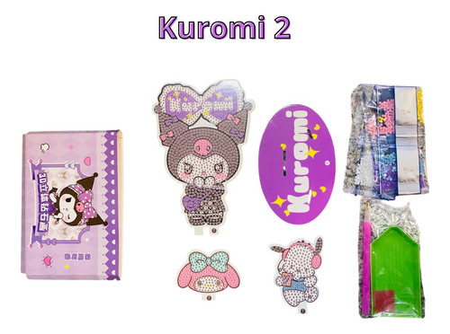 Kit Pintura Diamante 3d De Sanrio Kuromi Y Más Cod. 7050 Kuromi 2