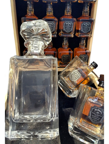 Whisky Jack Daniels Single Barrel 50ml X15u Decanter + Vasos