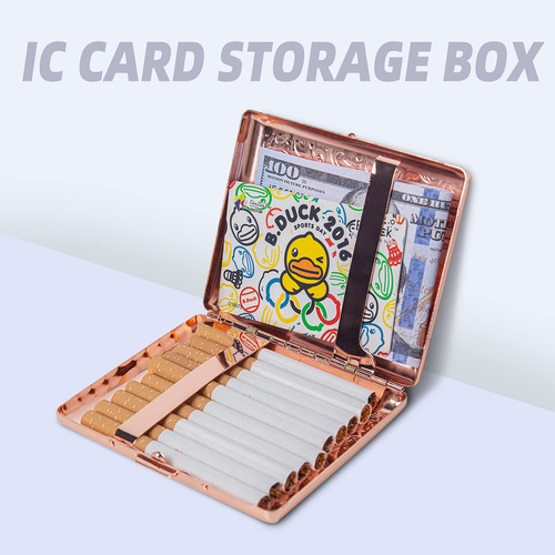 Caja De Cigarrillos De Metal Vintage, Caja De Cigarrillos