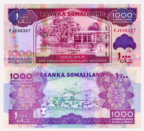 Somalilandia - 1.000 Chelines - Año 2014