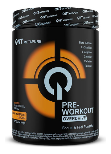 Pre Entreno Pre-workout Metapure Overdrive 390gr Qnt
