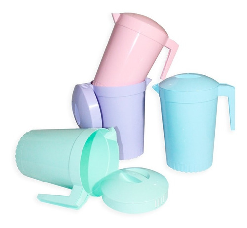 Imagen 2 de 3 de Magiclick Jarra De Plastico Con Tapa 2 Litros X 3 Unidades